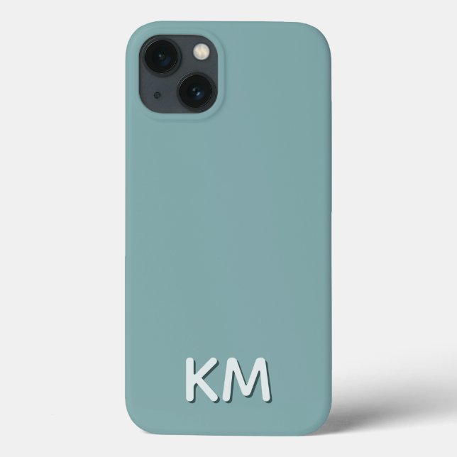 Modern Minimalist Tonal Monogram Case-Mate iPhone Case (Back)