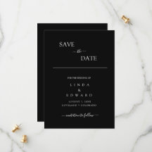 Modern Minimalist Traditional Black Wedding