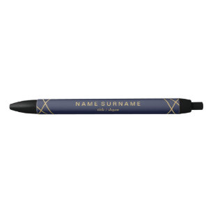 Modern Minimalist Trendy Gold GeometricPattern Pen