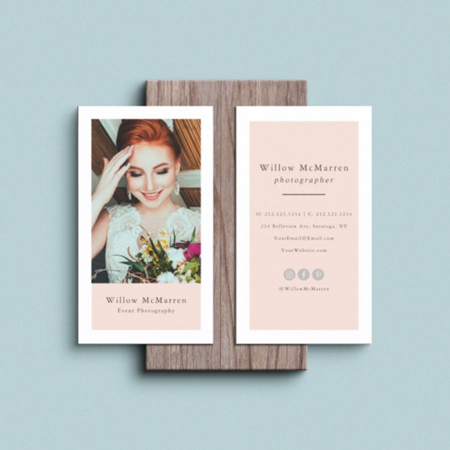 Modern Minimalist Trendy Typography Photography Business Card (Creator Uploaded)