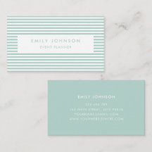 Modern Minimalist Turquoise Stripes