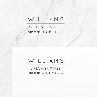 Modern Minimalist Typography 01 Return Address Self-inking Stamp