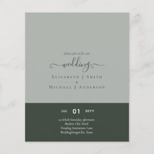 Modern Minimalist Typography Colour Wedding INVITE Flyer