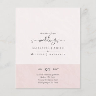 Modern Minimalist Typography Colour Wedding INVITE Flyer