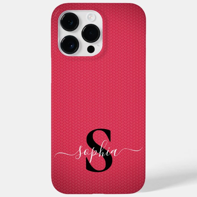 Modern Minimalist Typography Name monogrammed Case-Mate iPhone Case (Back)