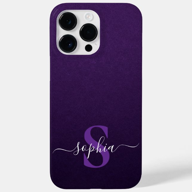 Modern Minimalist Typography Name monogrammed Case-Mate iPhone Case (Back)