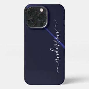 Modern Minimalist Typography Name monogrammed iPhone 13 Pro Case
