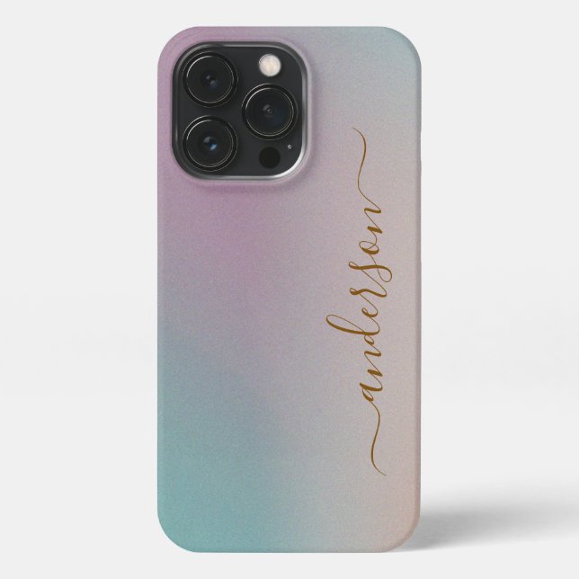Modern Minimalist Typography Name monogrammed iPhone Case (Back)
