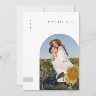Modern Minimalist Typography Photo Wedding Save The Date