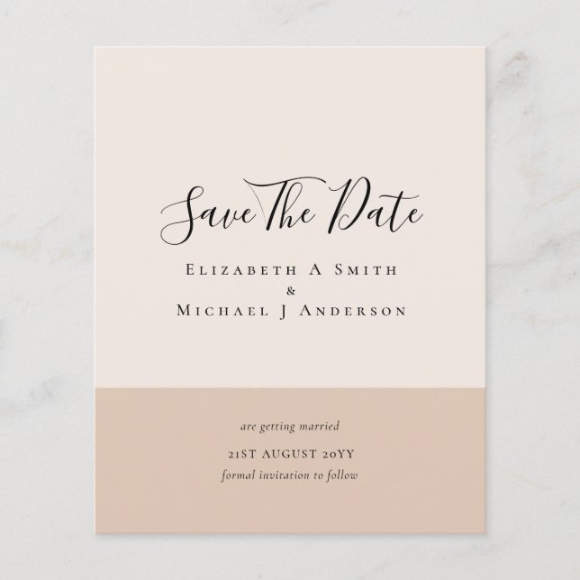 Modern Minimalist Typography Save the Dates Flyer (Front)