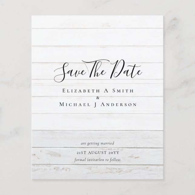 Modern Minimalist Typography Save the Dates Flyer (Front)