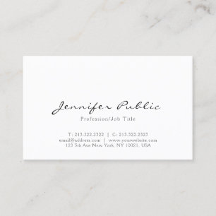 Modern Minimalist Typography Script Glossy Oceania Business Card