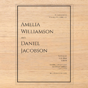 Modern Minimalist Typography Wedding Invitation