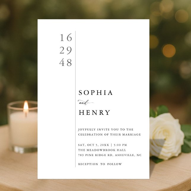 Modern Minimalist Typography Wedding Invitation (Creator Uploaded)