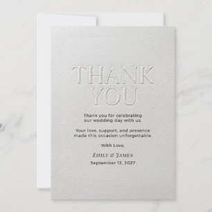 Modern Minimalist Typography Wedding Thank You Card