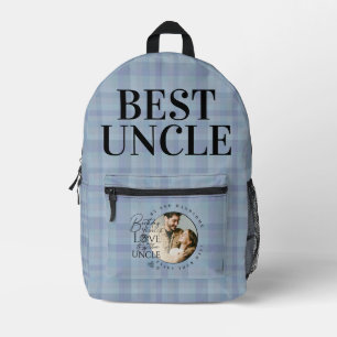 Modern Minimalist Uncle Typography Photo Printed Backpack