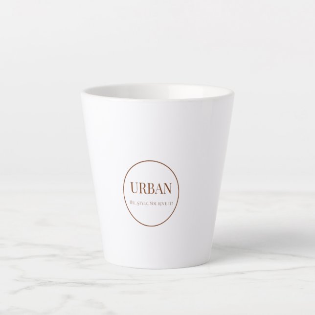 Modern Minimalist Urban Typography Latte Mug (Front)