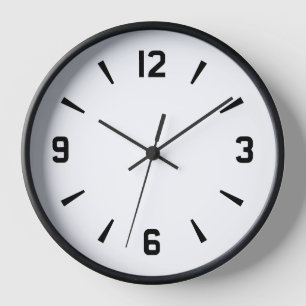 Modern Minimalist Wall Clock ⏰ Bold Black & White
