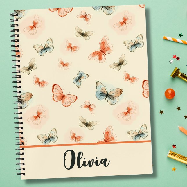 Modern Minimalist Watercolor Butterflies Notebook (Creator Uploaded)