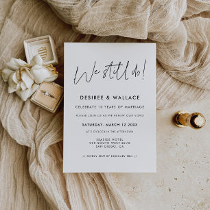 Modern Minimalist We still do Vow renewal Invitation