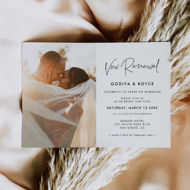 Modern Minimalist We still do Vow renewal photo Invitation (Creator Uploaded)
