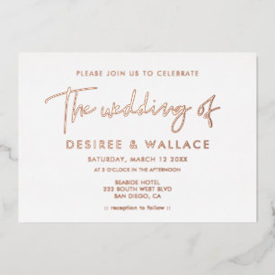 Modern minimalist wedding
