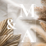 Modern Minimalist Wedding Acrylic Invitations<br><div class="desc">Modern Minimalist Acrylic Wedding Invitation. Features bold monogram typography and minimal graphic design. Personalise text with all the details of your special day.</div>