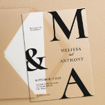 Modern Minimalist Wedding Acrylic Invitations<br><div class="desc">Modern Minimalist Acrylic Wedding Invitation. Features bold monogram typography and minimal graphic design. Personalise text with all the details of your special day.</div>