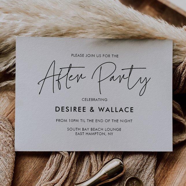 Modern minimalist wedding after party invitation (Creator Uploaded)