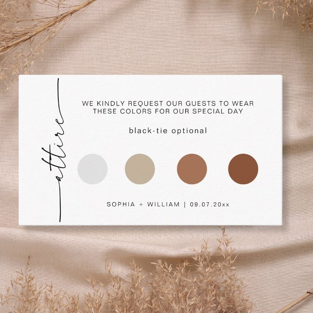 Modern Minimalist Wedding Attire Dress Code Insert (Creator Uploaded)