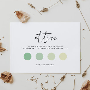  Modern minimalist Wedding attire Enclosure Card