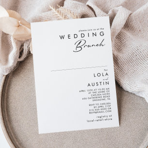 Modern Minimalist Wedding Brunch Invitation
