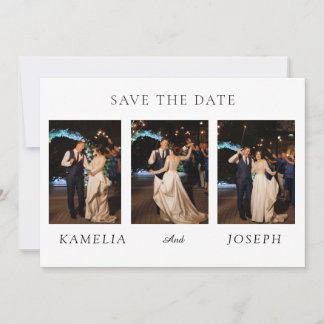 Modern Minimalist Wedding Collage | Elegant Script Invitation