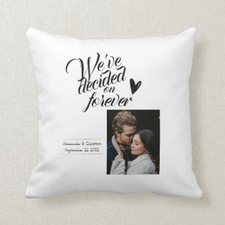 Modern minimalist wedding couple cushion