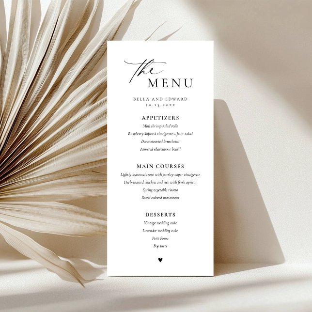 Modern Minimalist Wedding Dinner Menu (Creator Uploaded)