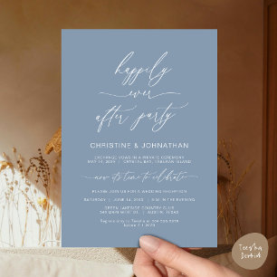 Modern Minimalist Wedding Elopement Party Dinner Invitation