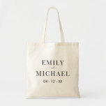 Modern Minimalist Wedding Favour Tote Bag<br><div class="desc">Modern minimalist wedding custom personalized tote bag for wedding favours. Personalize all text and colors in this simple and modern tote bag design.</div>