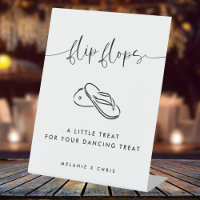 Modern Minimalist Wedding Flip Flop Dancing Feet 