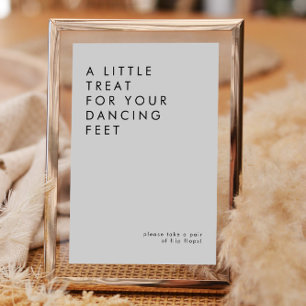 Modern Minimalist Wedding Flip Flops Sign Invitation