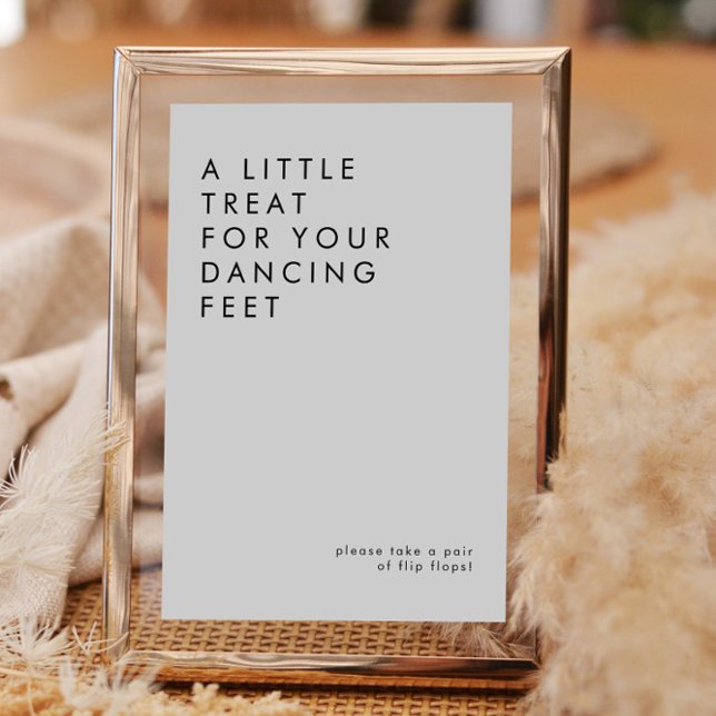 Modern Minimalist Wedding Flip Flops Sign Invitation (Creator Uploaded)