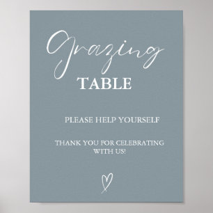 Modern Minimalist Wedding Grazing Table Sign