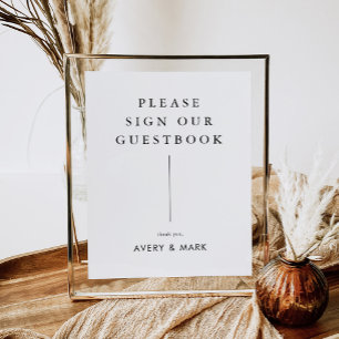 Modern Minimalist Wedding Guest Book Sign