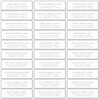 Modern Minimalist Wedding Guest Names Address