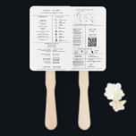 Modern Minimalist Wedding Infographic Program Hand Fan<br><div class="desc">Add a touch of elegance and organisation to your wedding day with our beautifully designed Wedding Program Infographic. This modern and stylish infographic outlines all the essential details of your big day in a clear, easy-to-read format that guests will love. Featuring icons and visuals to represent key moments like the...</div>