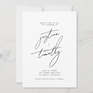 Modern Minimalist Wedding Invitation