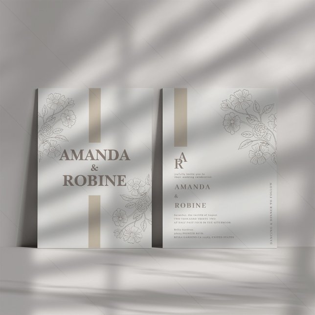 Modern Minimalist Wedding Invitation (Creator Uploaded)