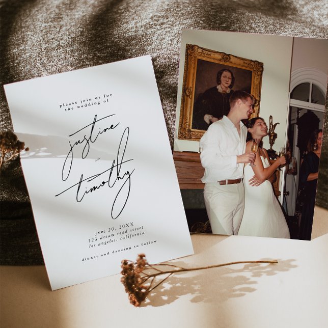 Modern Minimalist Wedding Invitation (Creator Uploaded)