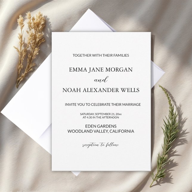 Modern Minimalist Wedding Invitation (Creator Uploaded)