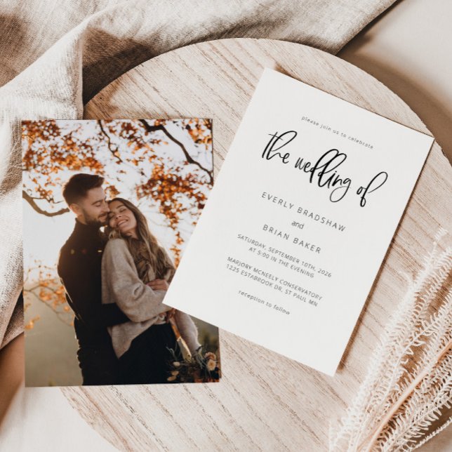 Modern Minimalist Wedding Invitation (Creator Uploaded)
