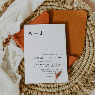 Modern Minimalist Wedding Invitation
